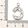 Brass Micro Pave Clear Cubic Zirconia Pendants KK-G521-01P-C-3