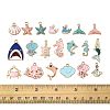 40Pcs 20 Styles Sea Animals Alloy Enamel Pendants ENAM-FS0003-49-5