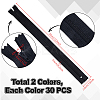 60Pcs 2 Colors Zinc Alloy with Nylon Replacement Zippers FIND-PH0026-34-4