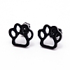 Stainless Steel Stud Earrings EJEW-WH0005-02B-1