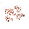 Rose Gold Plated Alloy Letter Pendants X-PALLOY-J718-01RG-T-2