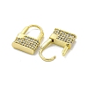 Brass Micro Pave Cubic Zirconia Hoop Earring EJEW-C088-20G-01-2