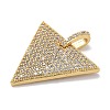 Rack Plating Brass Micro Pave Cubic Zirconia Pendants KK-L224-039G-2