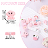 15Pcs 15 Styles Food Grade Eco-Friendly Silicone Focal Beads SIL-YW0001-51-6