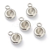 Tarnish Resistant 202 Stainless Steel Pendant Rhinestone Settings STAS-F266-26P-1