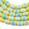Handmade Millefiori Glass Oval Bead Strands LK-Z001-01B-04-4