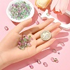 150Pcs 3 Styles Frosted Spray Painted Glass Beads Strands GLAA-YW0004-34A-4
