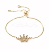 Adjustable Brass Micro Pave Cubic Zirconia Slider Bracelets X-BJEW-JB04955-01-1