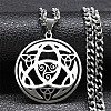 Non-Tarnish 201 Stainless Steel Pendant Necklaces NJEW-C042-01P-1