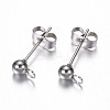 Non-Tarnish 304 Stainless Steel Stud Earring Findings LS-STAS-G059-21-1