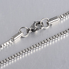 Tarnish Resistant 304 Stainless Steel Box Chain Necklaces STAS-O053-27P-1
