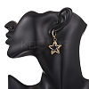 Glass Seed Beaded Star Leverback Earringss EJEW-MZ00637-2