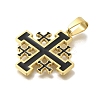 304 Stainless Steel Enamel Pendants STAS-C105-10G-2
