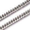 Non-Tarnish 304 Stainless Steel Diamond Cut Cuban Link Chain Necklaces NJEW-JN03368-01-2