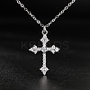 Cubic Zirconia Cross Pendant Necklace ZV5438-2-1