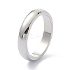 Non-Tarnish 4mm Polished Plain Dome Finger Ring for Girl Women RJEW-C012-06E-P-3