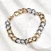304 Stainless Steel Cuban Link Chain Bracelets for Women BJEW-D377-01C-3