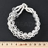 Natural Quartz Crystal Round Beaded Multi-strand Bracelets for Men Women BJEW-G743-02C-5