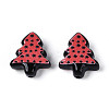 Christmas Printed Opaque Resin Beads RESI-N043-27A-1