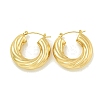 Ion Plating(IP) 304 Stainless Steel Hoop Earrings for Women EJEW-G401-01F-G-1