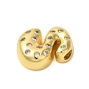 Rack Plating Brass Micro Pave Clear Cubic Zirconia Perdants KK-C067-11G-S-2