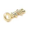 Rack Plating Brass with Cubic Zirconia Pendants KK-Q784-11G-3