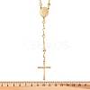 201 Stainless Steel Rosary Bead Necklaces NJEW-B143-06G-5
