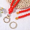 Silicone Beaded ID Card Neck Straps NJEW-SW00025-13-4