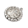 304 Stainless Steel Pendants STAS-G371-02P-02-2