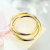 Awesome Design Ring Brass Hoop Earrings EJEW-BB01544-4