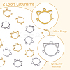 DICOSMETIC 20Pcs 2 Colors 304 Stainless Steel Charms STAS-DC0013-73-3