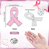 200Pcs Awareness Ribbon Zinc Alloy Enamel Pins for Clothes JEWB-DR0001-09-2