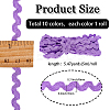 50M 10 Colors Wave Bending Fringe Trim OCOR-GF0005-55B-2