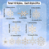 SUNNYCLUE 20Pcs 10 Style Christmas 201 & 304 Stainless Steel Pendants STAS-SC0005-20-2