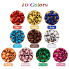 SUPERFINDINGS 160Pcs 10 Colors Opaque Acrylic Beads SACR-FH0001-03-3