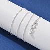1mm Brass Ball Chain Adjustable Slider Necklaces KK-K398-28S-3