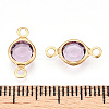 304 Stainless Steel with Glass Connector Charms STAS-G305-08G-09-3