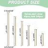 6 Styles 304 Stainless Steel Flat Head Pins STAS-AR0002-28G-2