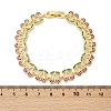Brass Micro Pave Cubic Zirconia Link Bracelets for Women BJEW-Z126-05G-02-5