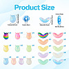 80Pcs 20 Style UV Plated Acrylic Beads SACR-TA0001-31-3