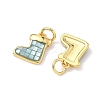 Brass Enamel Pendants KK-H534-07G-2
