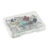 7Pcs Natural & Synthetic Gemstone and Alloy Pendant Decorations HJEW-FS00043-6