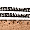 Ion Plating(IP) Matte Style 304 Stainless Steel Cuban Link Chain Necklaces for Men NJEW-B116-05B-2