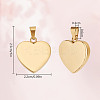 10Pcs Valentines Gift Idea for Him 304 Stainless Steel Mirror Polished Finish Stamping Blank Tag Pendants STAS-DR0001-10G-2