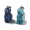 Natural & Synthetic Mixed Gemstone Pendants G-B068-01P-2
