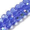 Electroplate Transparent Glass Beads Strands EGLA-A035-T8mm-L14-1
