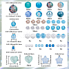 DIY Round Acrylic & Glass Beads Jewelry Making Findings Kits DIY-SP0003-01D-2