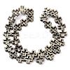 Electroplated Natural Lava Rock Beads Strands G-K388-02G-1
