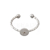 304 Stainless Steel Cuff Ring Components RJEW-H250-03D-P-2