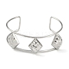 Non-Tarnish 304 Stainless Steel Wide Textured Open Cuff Bangles BJEW-Q348-05P-13-2